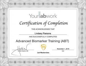 Advanced Biomarker Training Certificate